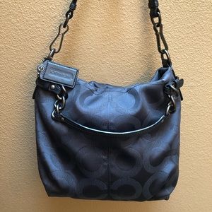 Coach Grey/Blue Bag and Wallet